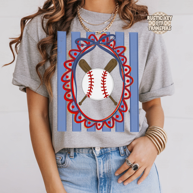 Baseball DTF Transfer, Ready to Press