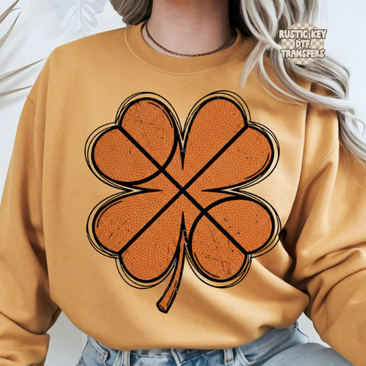 Basketball shamrock DTF Transfer, Ready to Press