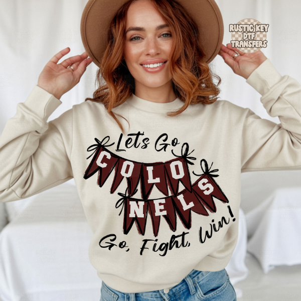 Colonels Spirit Pennant DTF Transfer, Ready to Press