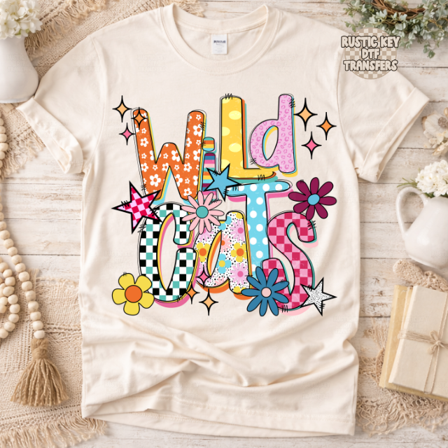 Wildcats Funky Fresh DTF Transfer, Ready to Press