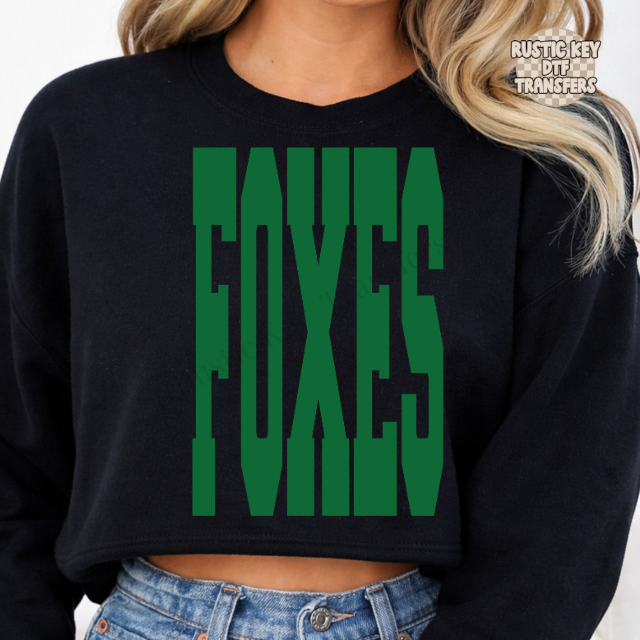 Foxes tall  DTF Transfer, Ready to Press Rustic Key Transfers