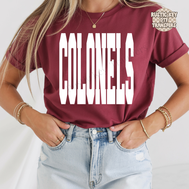 Colonels tall DTF Transfer, Ready to Press Rustic Key Transfers