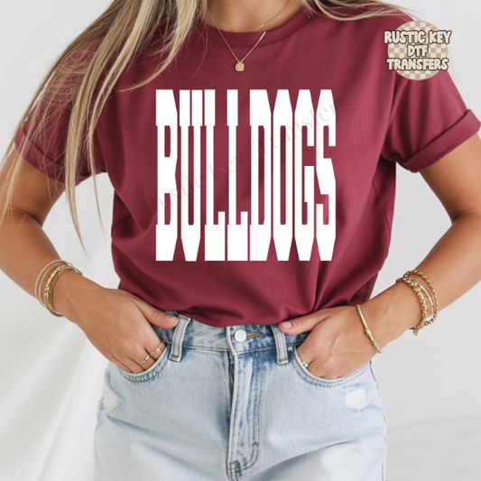 Bulldogs tall DTF Transfer, Ready to Press Rustic Key Transfers