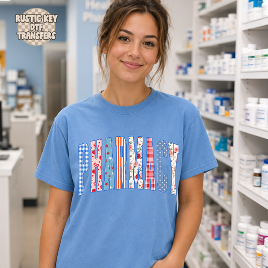 Pharmacy DTF Transfer, Ready to Press Rustic Key Transfers