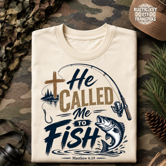 He called me to fish DTF Transfer, Ready to Press Rustic Key Transfers