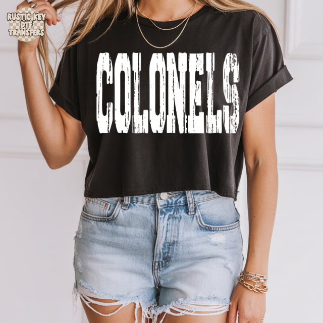 Colonels Distressed DTF Transfer, Ready to Press Rustic Key Transfers
