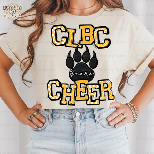 Central little bears cheer DTF Transfer, Ready to Press Rustic Key Transfers