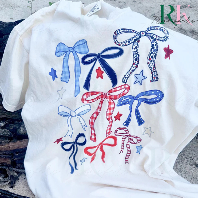 coquette patriotic DTF Transfer, Ready to Press Rustic Key Transfers