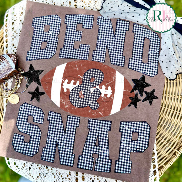 Bend & snap football DTF Transfer, Ready to Press Rustic Key Transfers