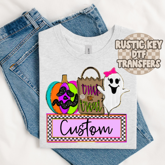 Trick Or Treat Custom (Girls) DTF TRANSFER