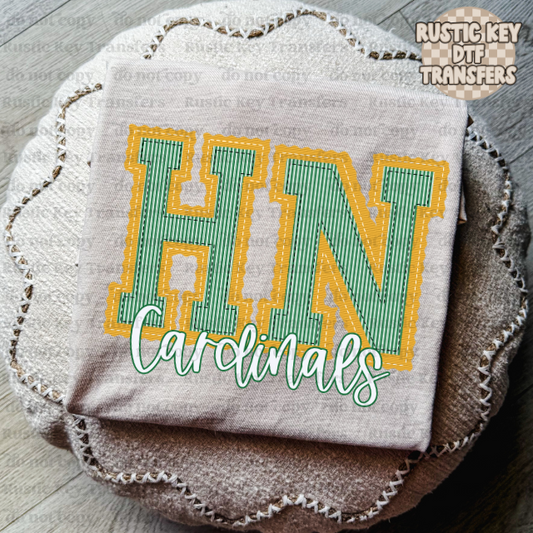 Holy Name Cardinals Prepster DTF Transfer, Ready to Press