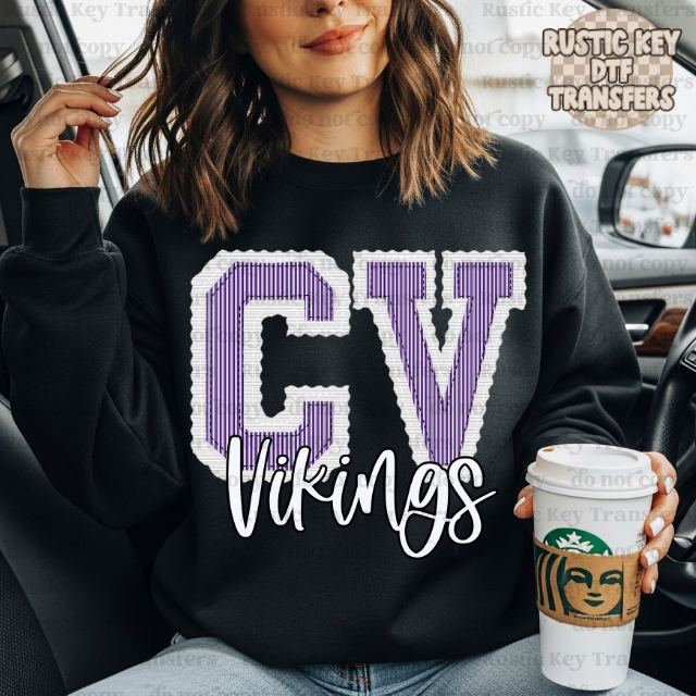 College View Vikings Prepster DTF Transfer, Ready to Press