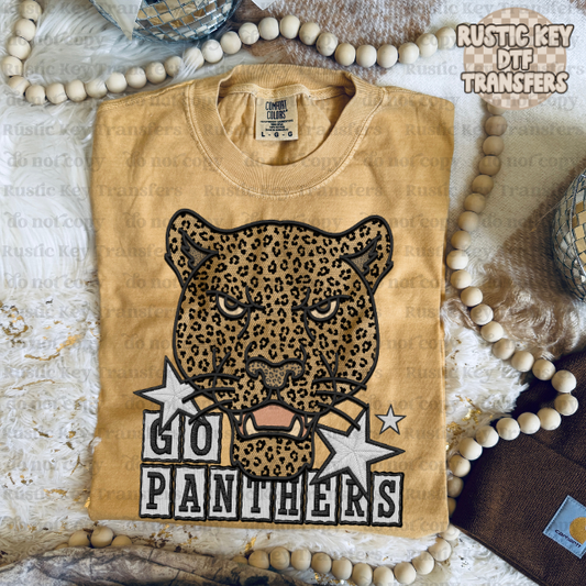 Go Panthers Lace DTF Transfer, Ready to Press