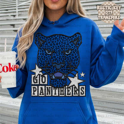 Go Panthers Lace DTF Transfer, Ready to Press