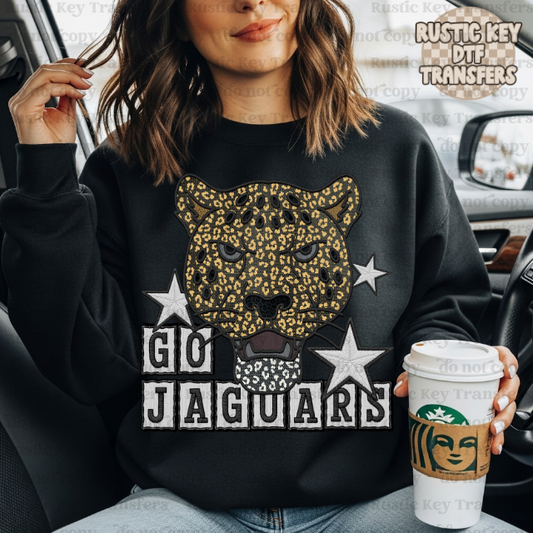 Go Jaguars Lace DTF Transfer, Ready to Press