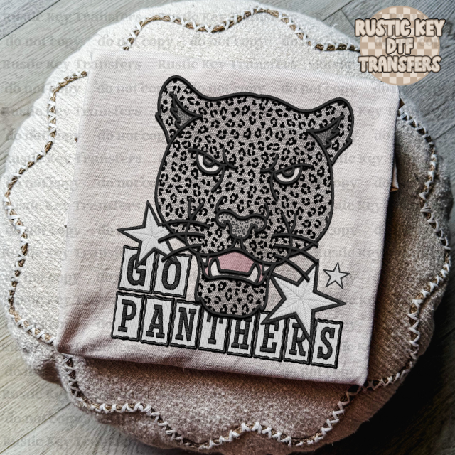 Go Panthers Lace DTF Transfer, Ready to Press