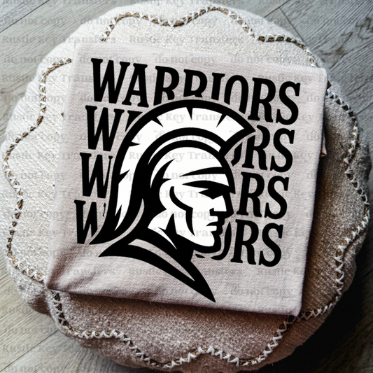 Warriors stacked mascot DTF Transfer, Ready to Press