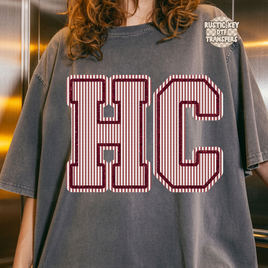 Henderson Colonels seersucker DTF Transfer, Ready to Press