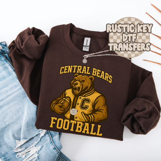 Central Bears Football Gildan Crewneck
