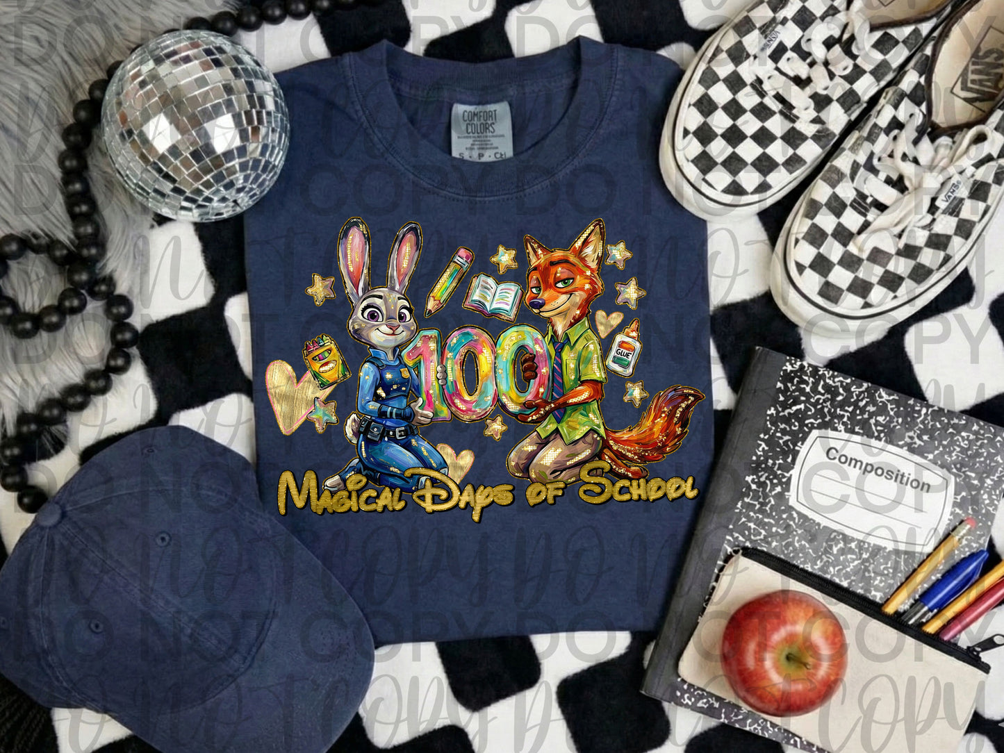 100 Days of school DTF Transfer, Ready to Press