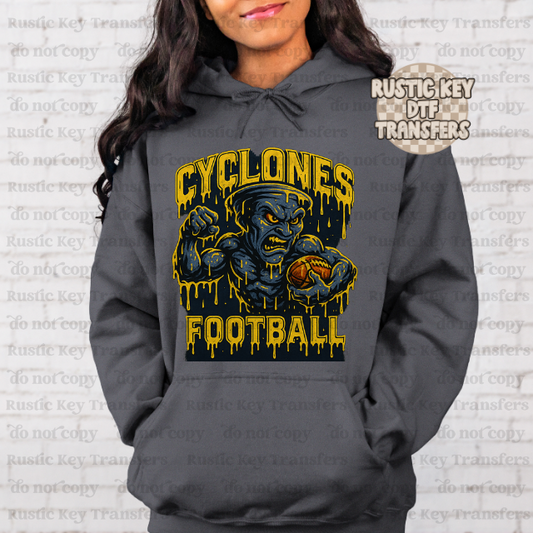 Flexing Cyclones Football Gildan Hoodie
