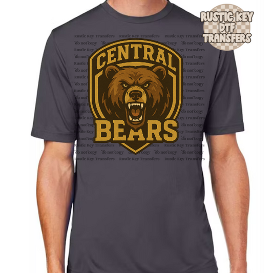 Central Bears mascot Football Dri-fit