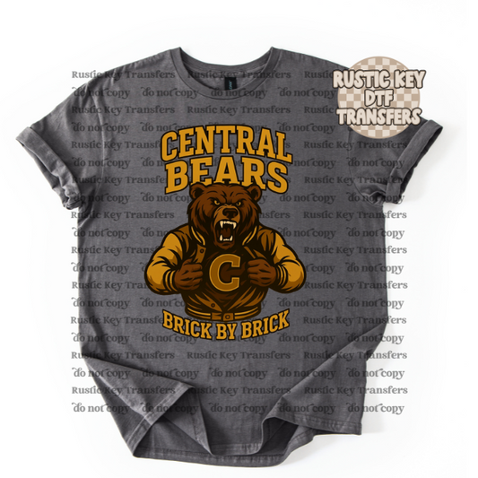 Central bears brick by brick Football Gildan Softstyle T-Shirt
