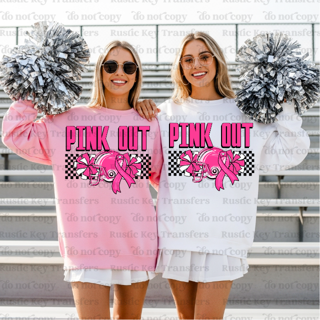 Football PINK OUT DTF TRANSFER