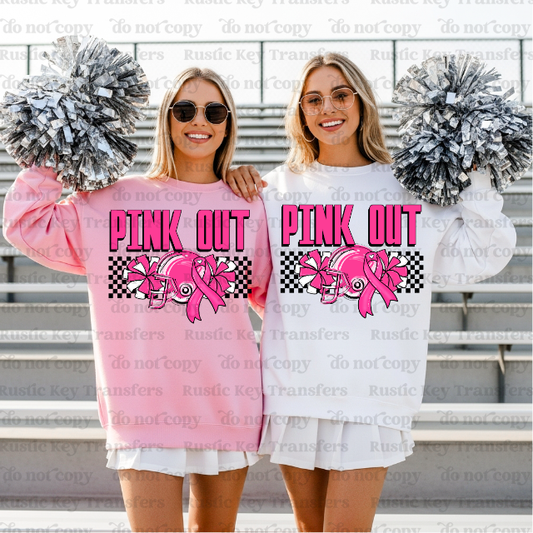 Football PINK OUT DTF TRANSFER