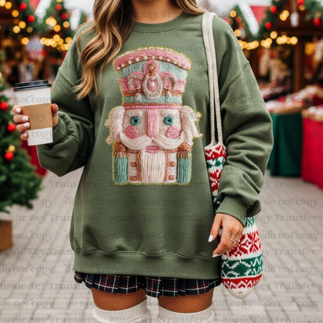 Realistic Yarn Nutcracker DTF Transfer, Ready to Press